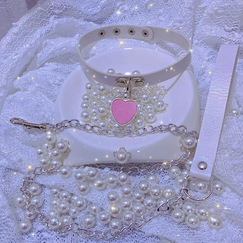 Love Neck Strap Sex Underwear Accessories Collar Maid Traction Rope Chain Japanese Flirting Necklace Couple Adult Products