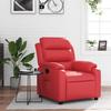 Recliner Chair In Red Artificial Leather