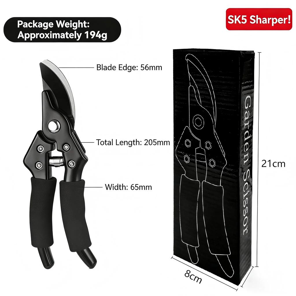 Professional Stainless Steel Lopping Shears, Effort Saving Thick Branch Cutter for Garden Bonsai, Heavy Duty Pruning Tool