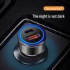 36W Dual USB Type-C Fast Car Charger with Metal QC3.0