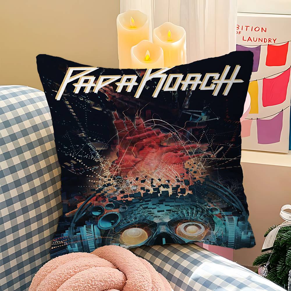 Rock P-Papa R-Roach Band Pillow Cover For Bedroom Room And Living Room Sofa Decorative Cushion Cover