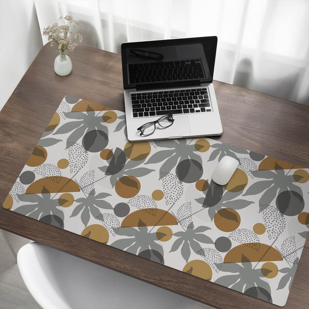 Protective Vinyl Mat For Companies And Offices Geometric Leaves 120X60 Cm
