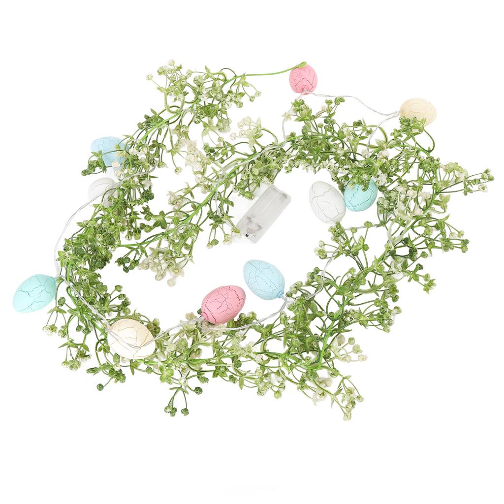 Farbiges Eiergirlanden-Dekor Leuchtende Eier Blumengirlande Schnur für Kaminsims Treppe Tür Fenster