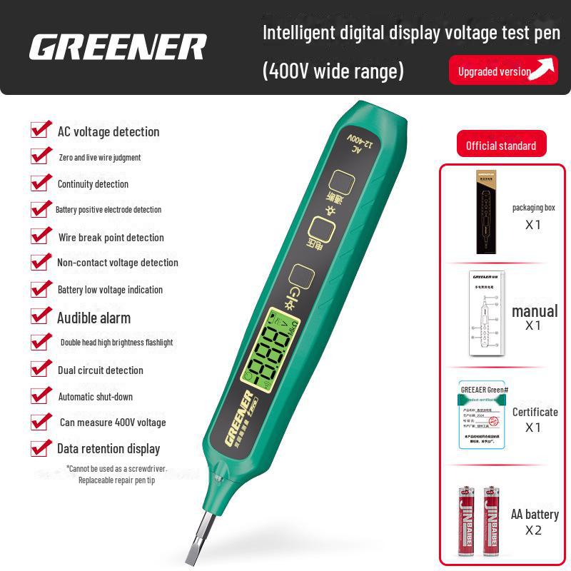 Green Forest Intelligent Electrician Test Pen: Multi-function Induction & Leakage Detector