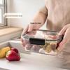 Cmaos 3-Grid Divided Transparent Food Storage Containers