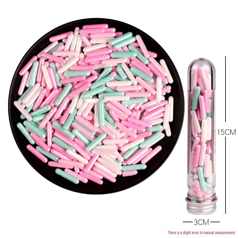 Decorações de Bolo de Pérolas de Açúcar Brancas, Douradas e Prateadas - Bolinhas Redondas para Confeitaria, Sorvete e Panificação - Pérolas de Açúcar Coloridas Mistas em Forma de Agulha.