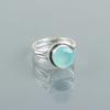 Aqua Chalcedony Gemstone 925 Sterling Silver Jewelry Handmade Engagement Ring RR-11-16