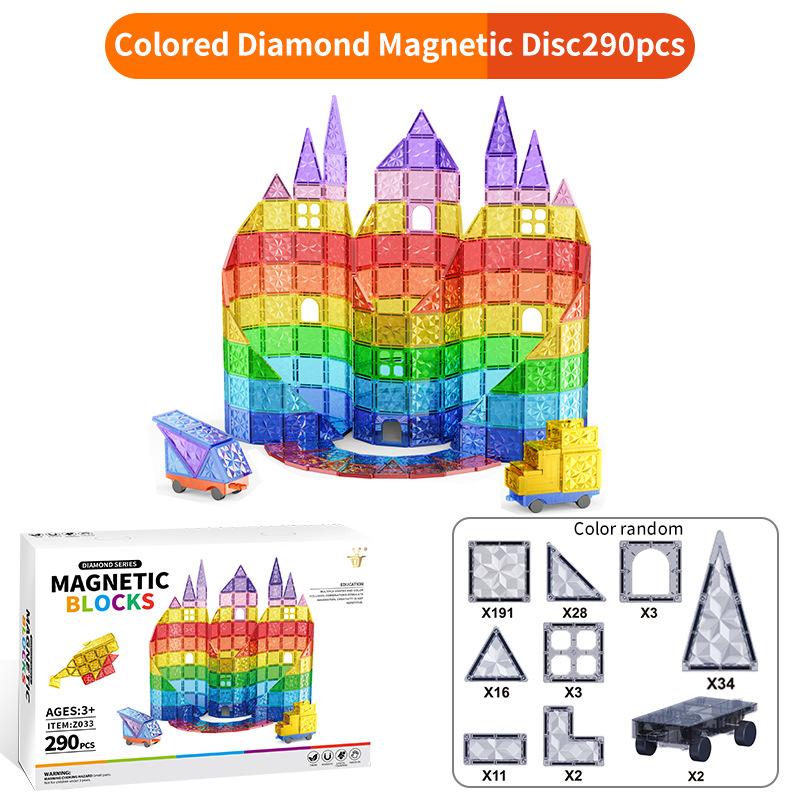 Color Window Drill Surface Color Large Magnetic Sheet Building Block Children'S Magnet Puzzle Toy Assembly Puzzle Magnetic Sheet