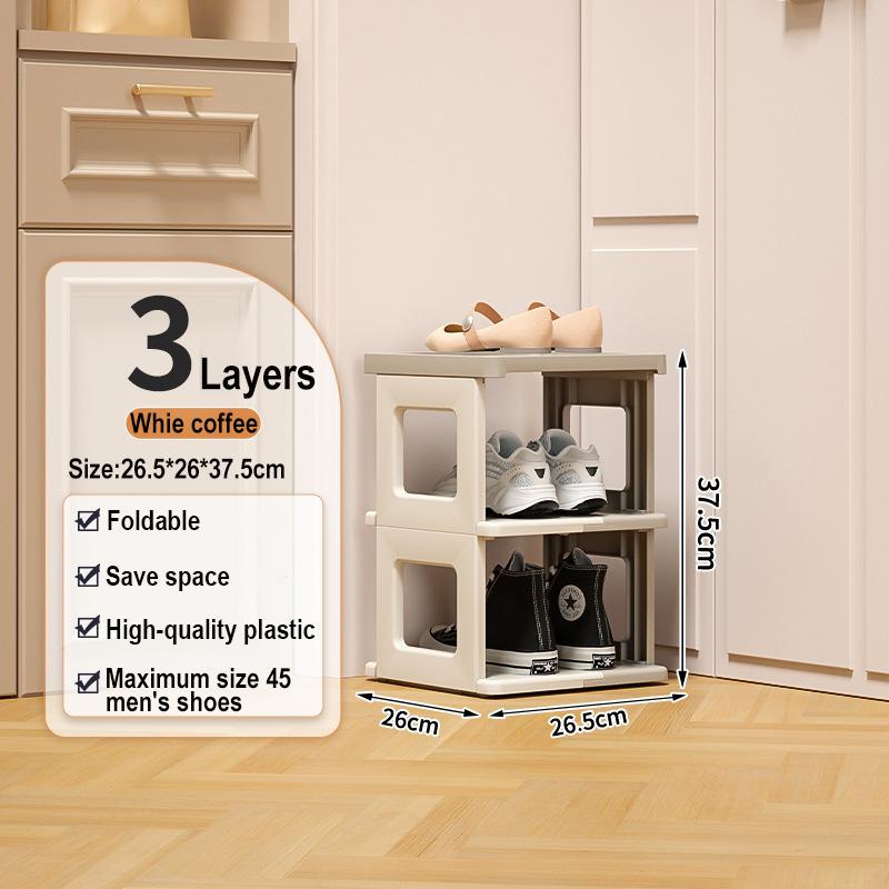 Foldable Shoe Rack Entryway Stackable Tower Shelf Plastic Cabinet Multi-Function Furniture Shoes Organizer Boots Storage Shelves 13250₽
