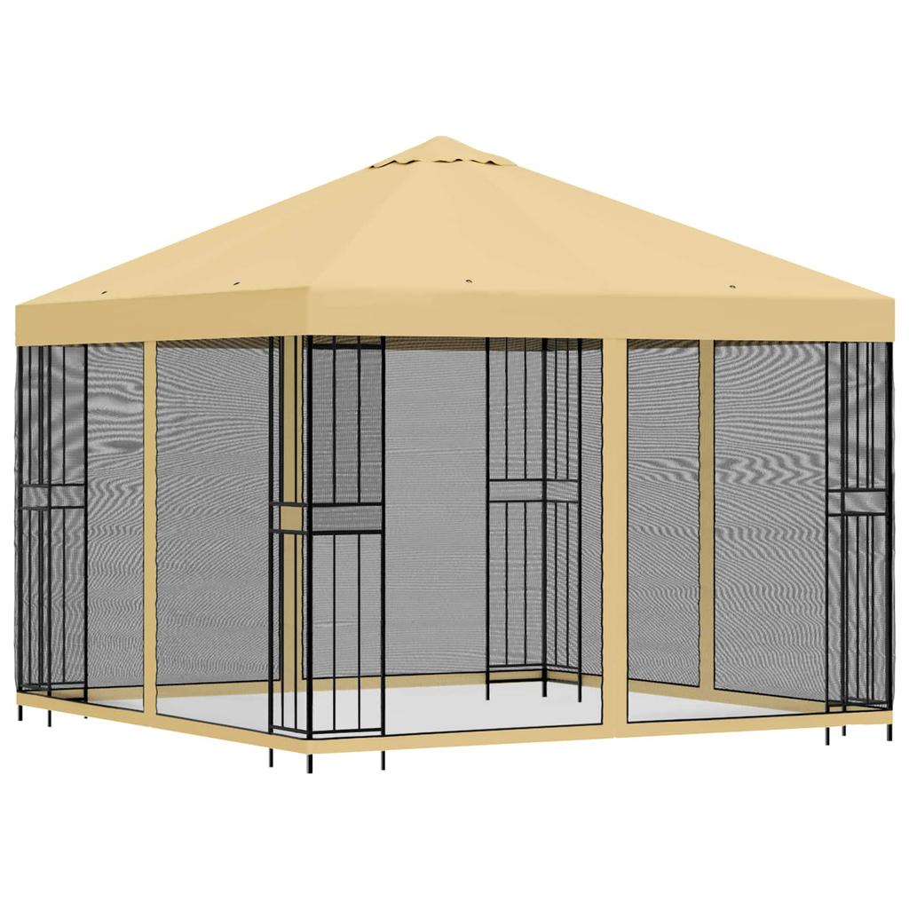 Garden Pavilion with Side Walls 3 X 3 M Cream