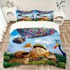 3pcs Up Balloon House Bedding Set, 1 Soft Quilt Cover + 2 Pillowcases, Machine Washable, Suitable for All Seasons, Perfect Gift for Family a