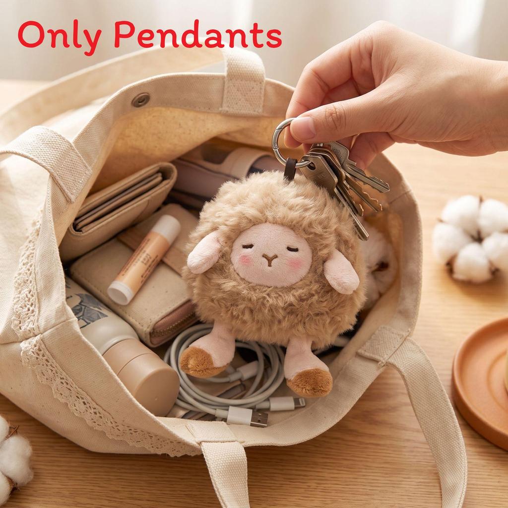 Cute Sheep Plush Pendant With Polyester Filling For Childrens Accessories