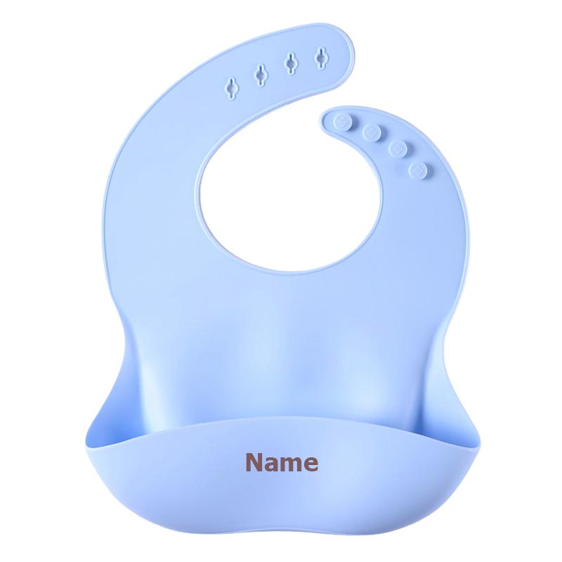 Non-Toxic Silicone Bib Baby Drool Catcher With Free Name Engraving Creative Gifts For Children And Children
