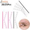 Einweg 20/25 Stück Augenbrauenlineal Aufkleber Selbstklebend Augenbrauen-Tattoo Positionierungsanleitung Permanent Make-up Mapping Schablonen Werkzeug