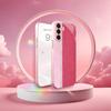 Soft pink gradient PhoneCase for Samsung Galaxy S26 S25 S24 S23 S22 FE Ultra Plus Built-in glass feel bare machine Men women