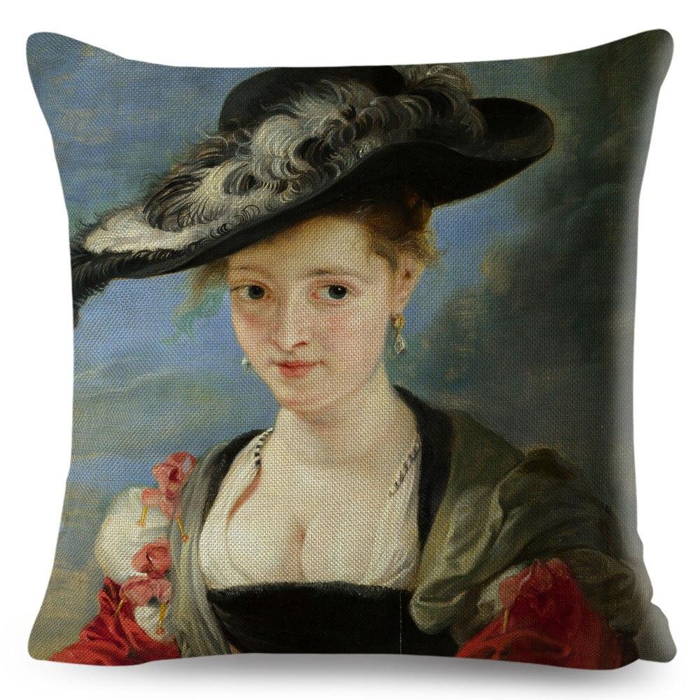 Europe Vintage Woman Lady Girl Print Throw Pillow Cushion Covers Linen Pillow Europe Vintage Woman Lady Girl Print Throw Pillow Cushion Covers Linen Pillow