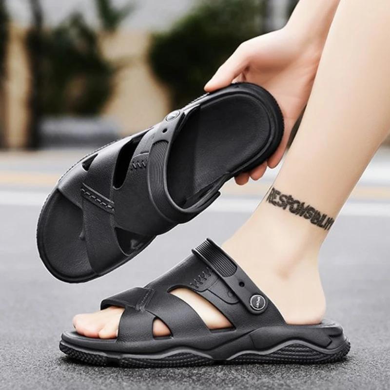 Platform Male Slipper Slides Men's Shoe Outdoor Eva Comfortable Adult Clappers 2025 Elegant Y2k Trend Designer Luxury Mascullino