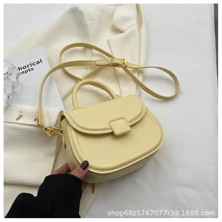 Niche design handbag women's 2025 new Korean version ins retro saddle bag versatile shoulder crossbody bag