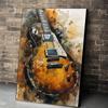 Electric Guitar Trendy Musical Instrument Poster Modern Abstract Fashion Design Canvas Art Painting Picture Bar Home Decor Gi
