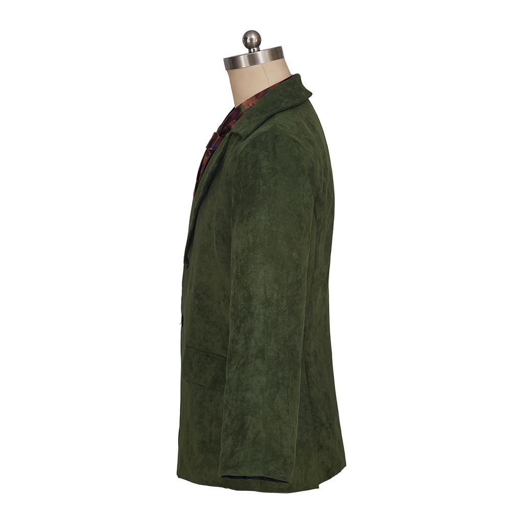 Gioco Disco Elysium Cosplay Harrier Du Bois Costumi Cappotto Verde Harrier Du Bois Cosplay Completo da Uomo Cravatta Set Completo Abiti di Halloween