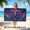 Octopus Sea Life Theme Soft Beach Towel Personalized Custom Name Text Towel Portable for Beach Pool Travel