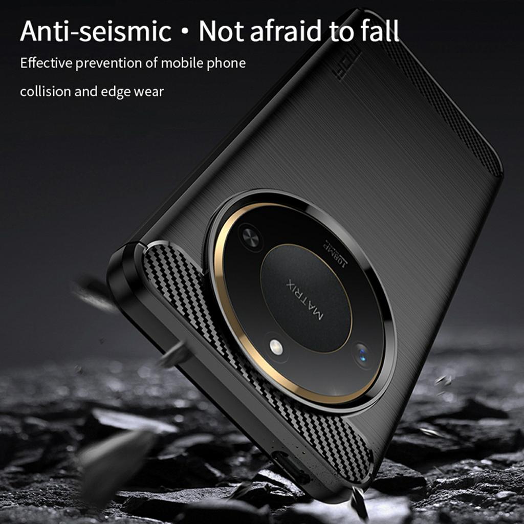 MOFI JK TPU Series-1 For Honor X60 5G Case Carbon Fiber Texture TPU Soft Phone Cover