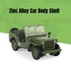 1/43 Scale JEEP WILLYS Military Army Vehicle Miniature Model Zinc Alloy Toy Car Free Wheels Diecast Metal Collection Gift for Kids