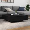 Coffee Table Black Oak Look 100 X 100 X 31 Cm Engineered Wood