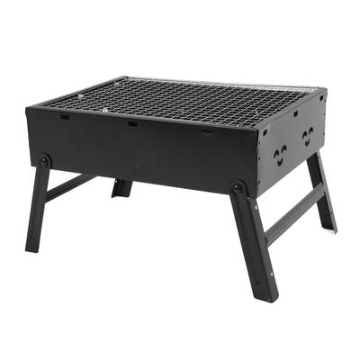 Portable BBQ Tool, Folding BBQ Grill Stainless Steel Iron, Folding Portable BBQ Grill Compact Tabletop   Smoker Small Grill
