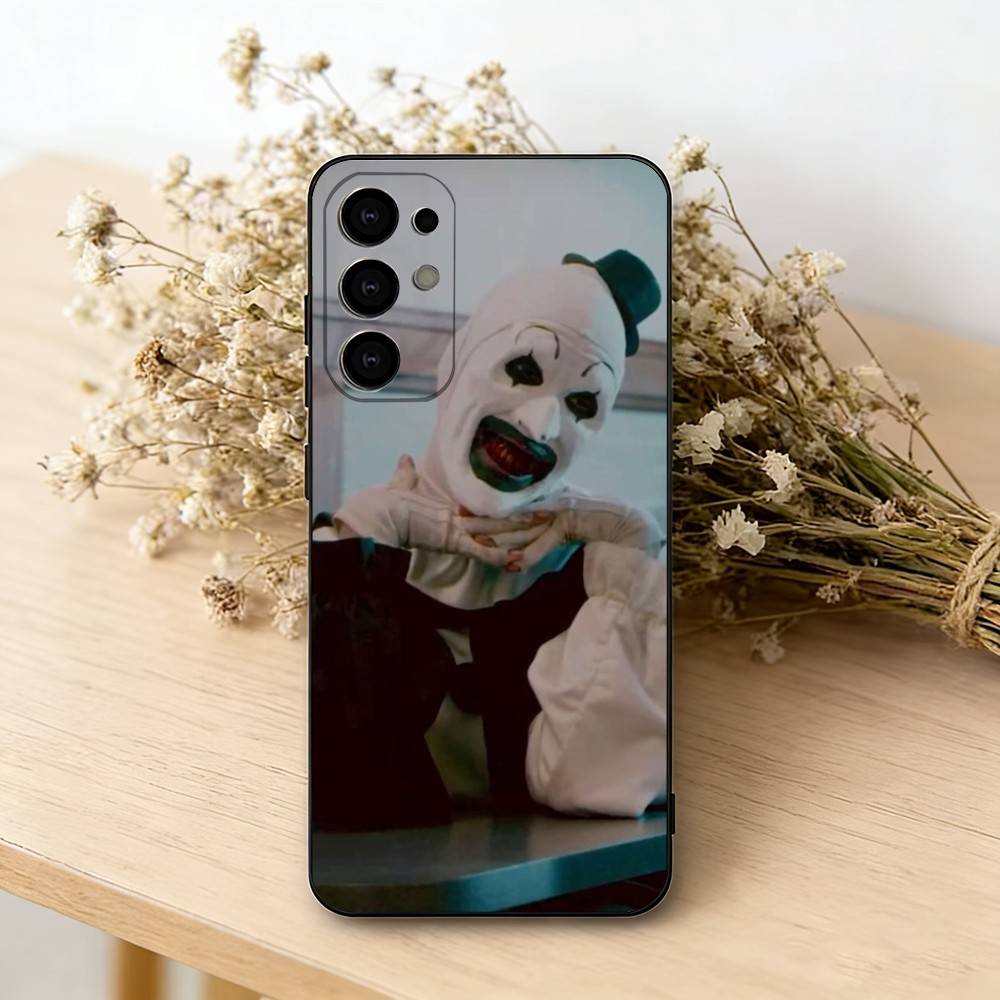 Art the Clown horror Terrifer Phone Case For Samsung S25,S24,S21,S22,S23,S30,Ultra,S20,Plus,Fe,Soft Silicone Black Cover