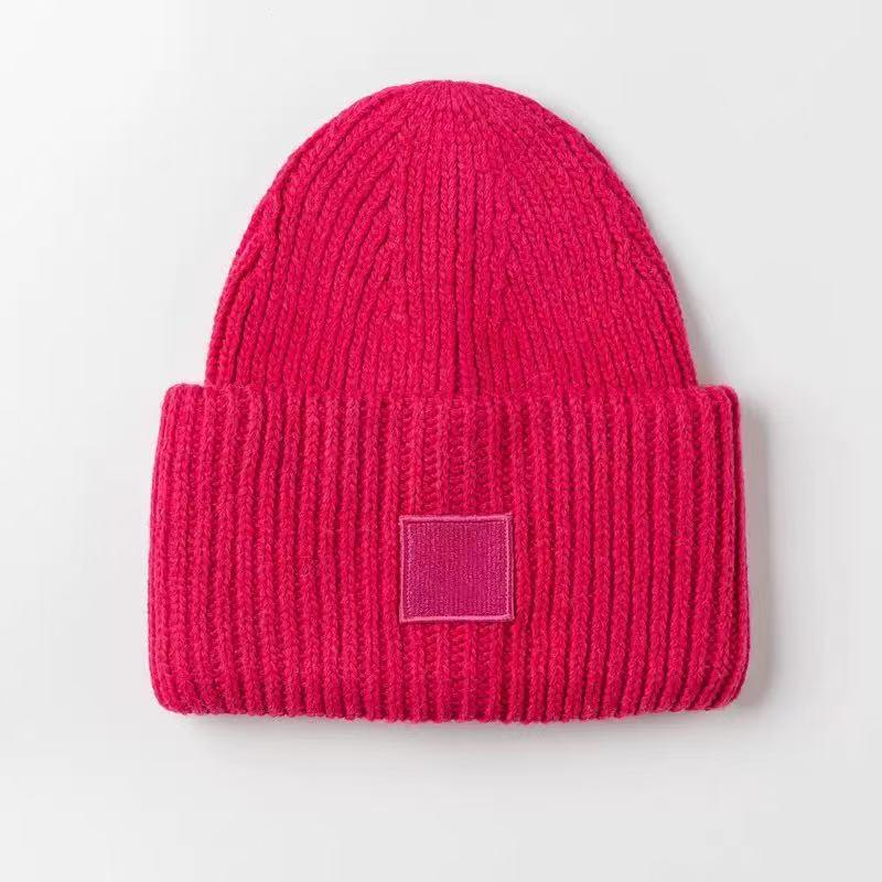Classic Smiley Face Wool Knit Hat - Thickened, Unisex, European & American Style