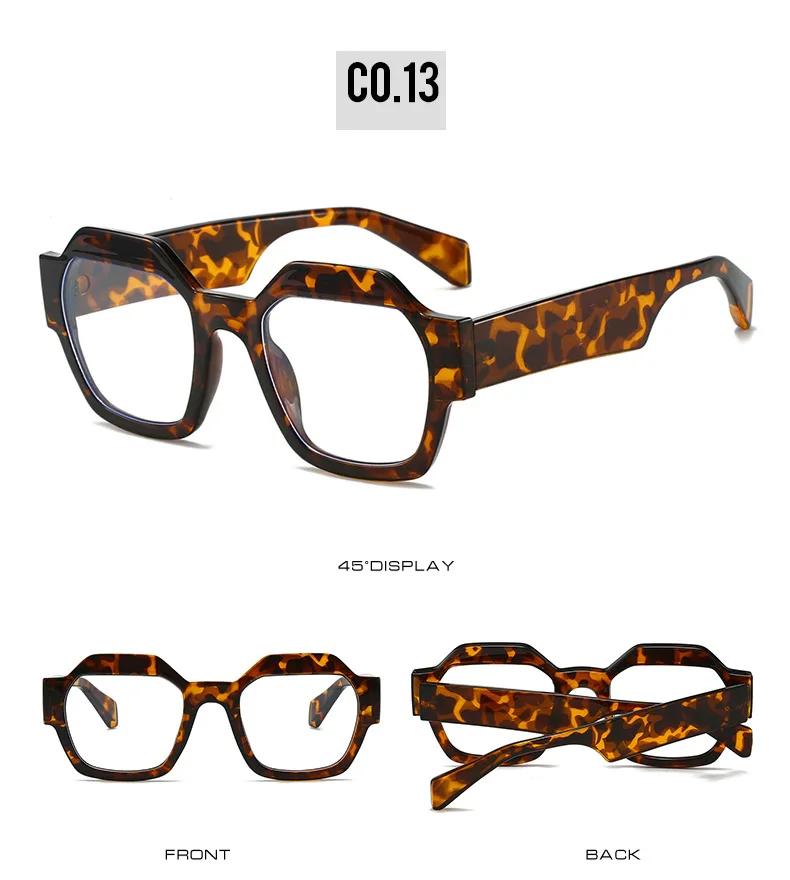 New Vintage Big Square Sunglasses Women Men Fashion Retro Thick Edge Frame Luxury Male Sun Glasses Shades Uv400 Eyeglasses