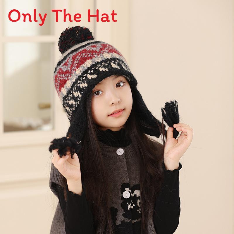 

Childrens Knit Beanie With Warmth For School And Winter Activities чорний
