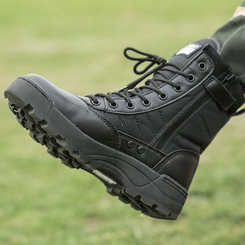 Pánské zimní nadměrné velikosti polstrované zateplené vysoké turistické sněhule boty teplé pohodlné protiskluzové boty prodyšné turistické boty