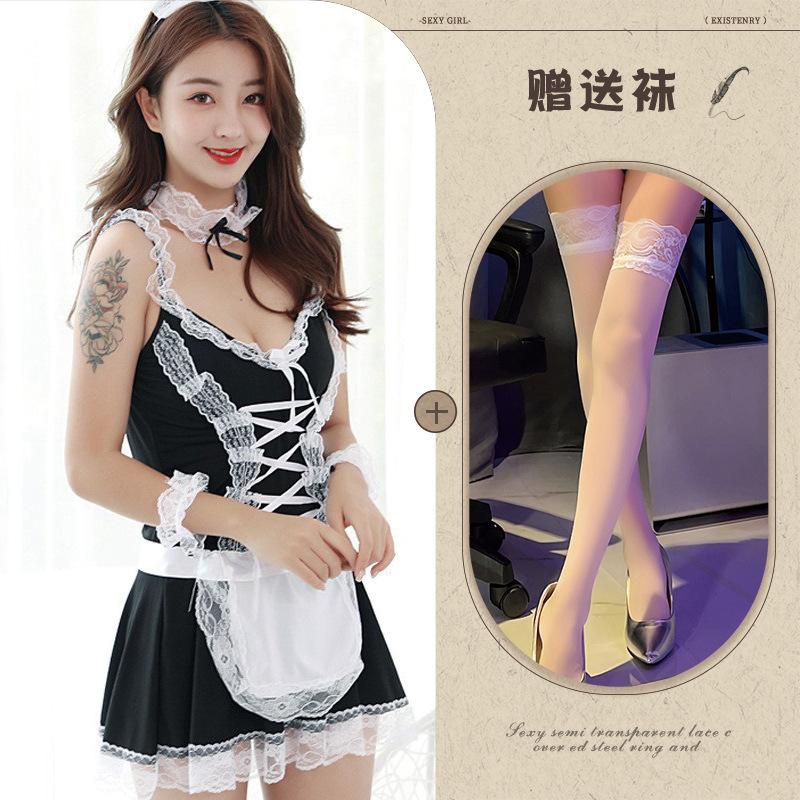 Sex lingerie pure desire cosplay maid suit apron battle suit suspender uniform seduction sexy maid suit