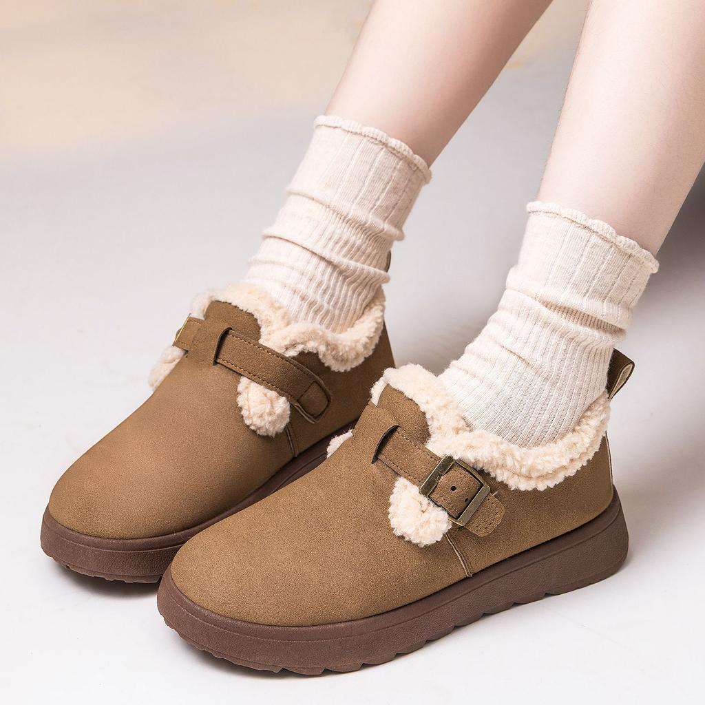 Cotton Shoes Women's Shoes New Thermal Snow Shoes Comfortable Short Boots Piled Thickened Boots Soft-soled Cotton Boots