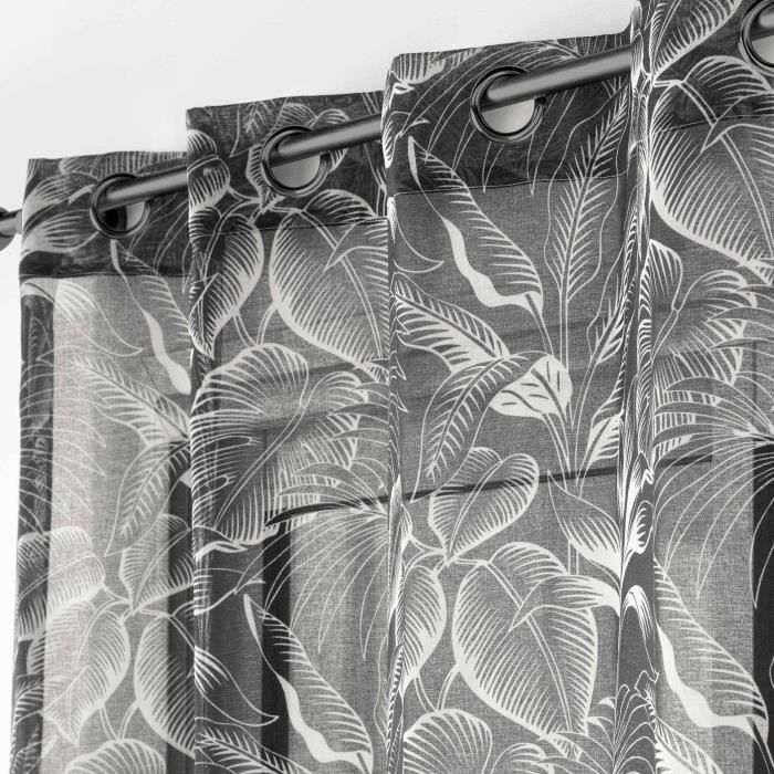 Voilage - Cabanas - Sable - 140 X 240 Cm - 100% Polyester - Œillets Métalliques