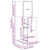 Apothecary Cabinet Black 30 X 41 X 118 Cm Particleboard
