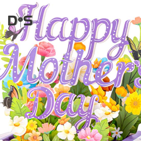 Pop-Up-Blumenkarte zum Muttertag, 3D-Pop-Up-Grußkarte „Alles Gute zum Muttertag“, Geschenk für ihre Frau, Mutter, Oma