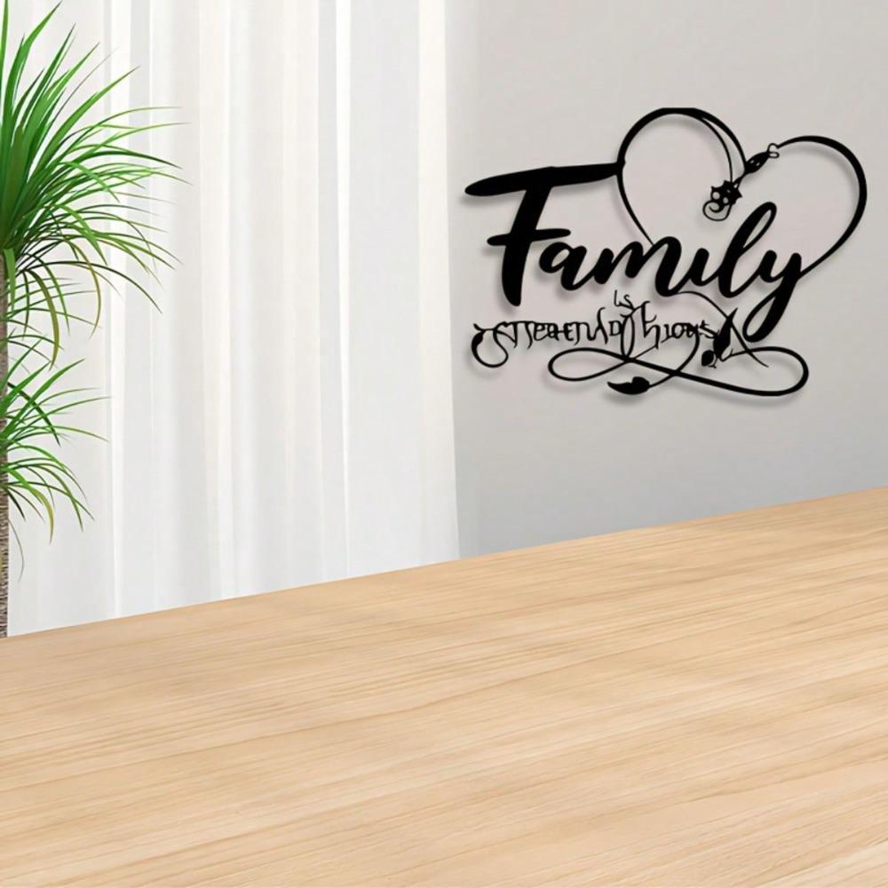 Vintage Heart Wall Art Metal Family Love Sculpture Powder Coated Iron Home Decor Gift for Thanksgiving