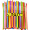 1000/500Pcs Disposable Straw Flexible Milk Bubble Tea Plastic Drinking Straws Wedding Birthday Party Kitchen Bar Drinks Supplies
