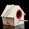 Birds House Durable Hanging Pine Bird Nest for Birds Feeding Station Resting stop(Red)