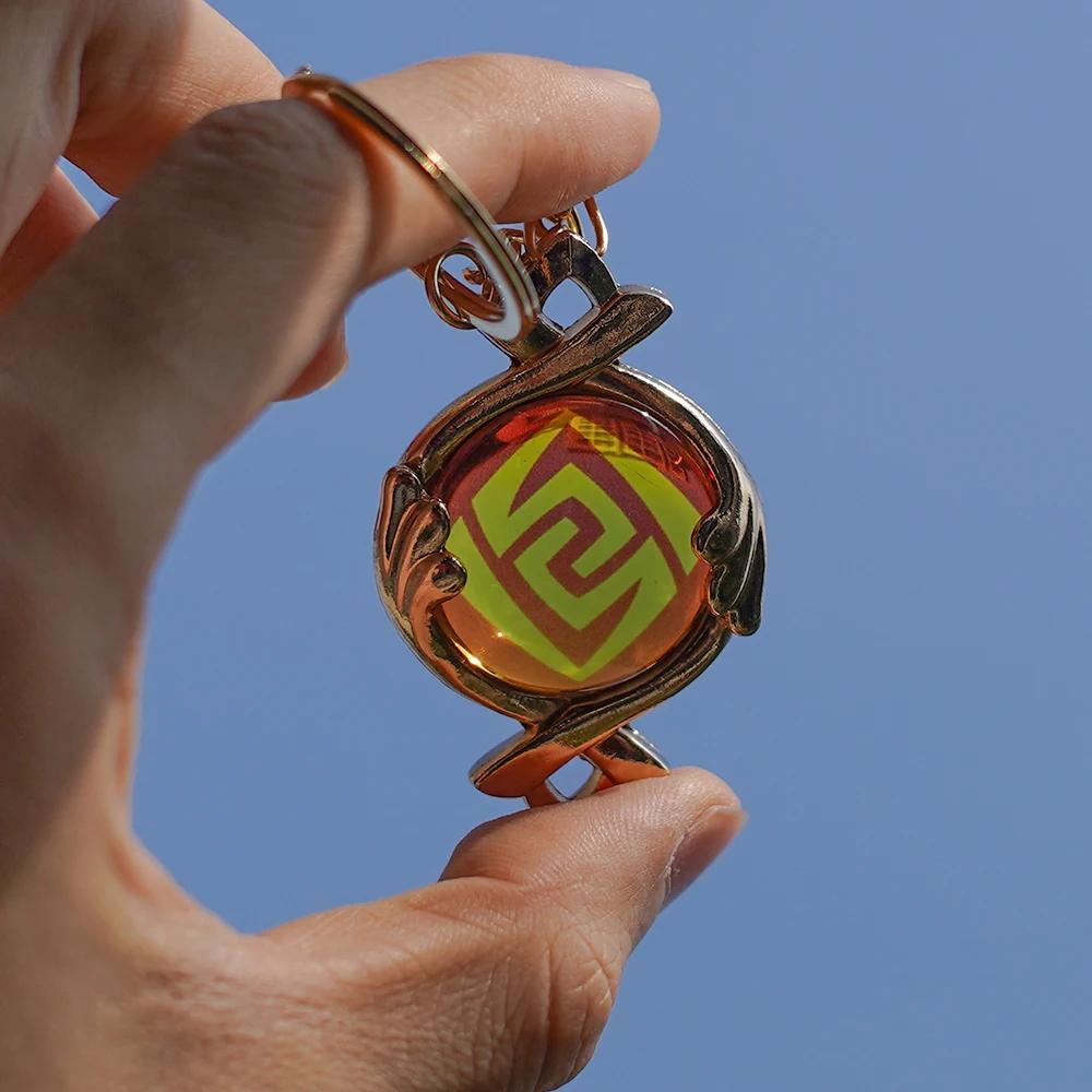Genshin Impact Court Of Fontaine Vision Furina Weapon Chinese Game Periphery Glass Model Keychain Car Pendants Collectible Toy