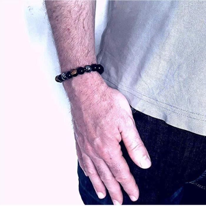 Bracelet - Tiger Eye - Triple Protection - Hématite - Obsidienne Noire - 10 mm