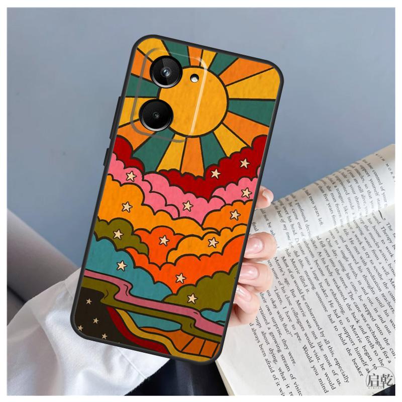 Cute Indie Hippie For Realme C53 C55 C75 C71 C61 C33 C63 C51 C65 C67 11 12 13 14 Pro Plus GT6 GT7 15 Pro Case