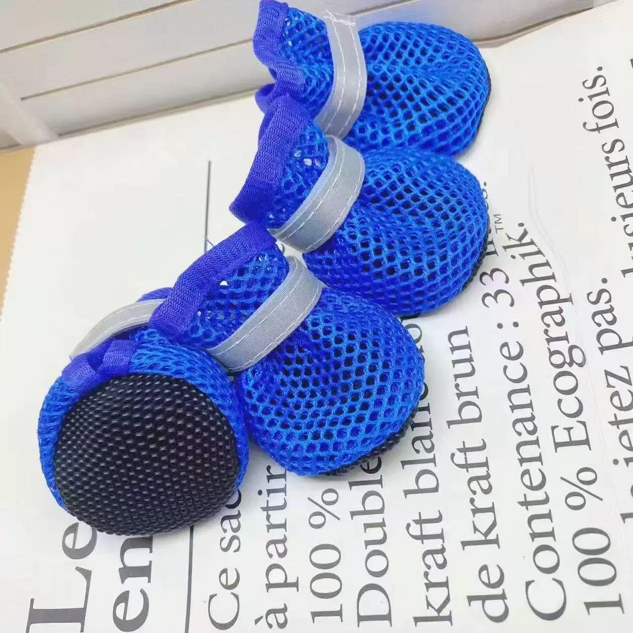 

Breathable Mesh Dog Shoes - Anti-Scald, Anti-Dirt Paw Protection for Small & Medium Dogs, Bichon & Teddy. L (12-16 lbs) синий