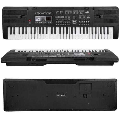 Electronic Piano Keyboard for Kids with Microphone, Dual Power Supply System, Mini-Sized Keyboard, 16 Voices, 8 Percussion Sound Effects, 10 Rhythms,