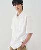 DRAW FIT Paper Cotton Oversized Half Shirt [White]