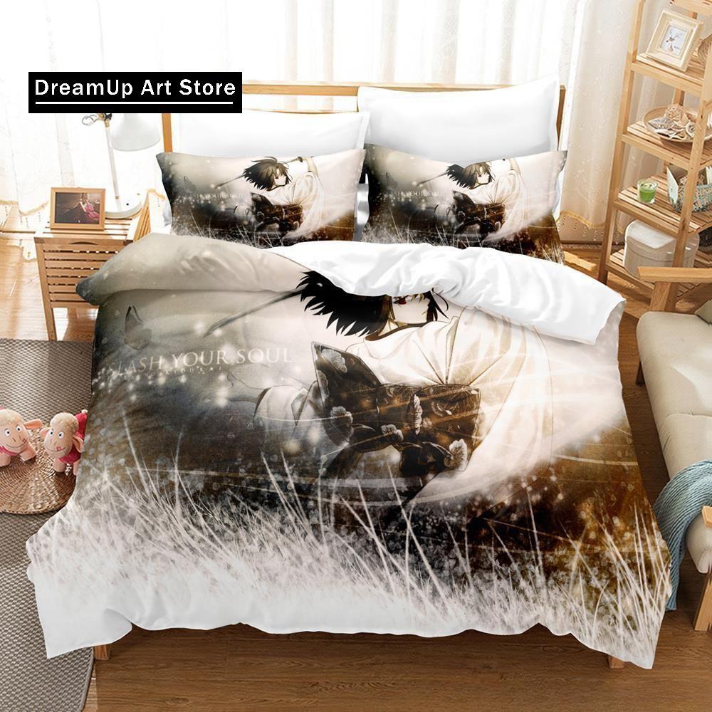 Set de lenjerie de pat cu imprimare 3D Anime Boundary of Emptiness Ryougi Shiki Băieți Fete Twin Queen Full Size Husă de pilota Față de pernă Set de pat Adu