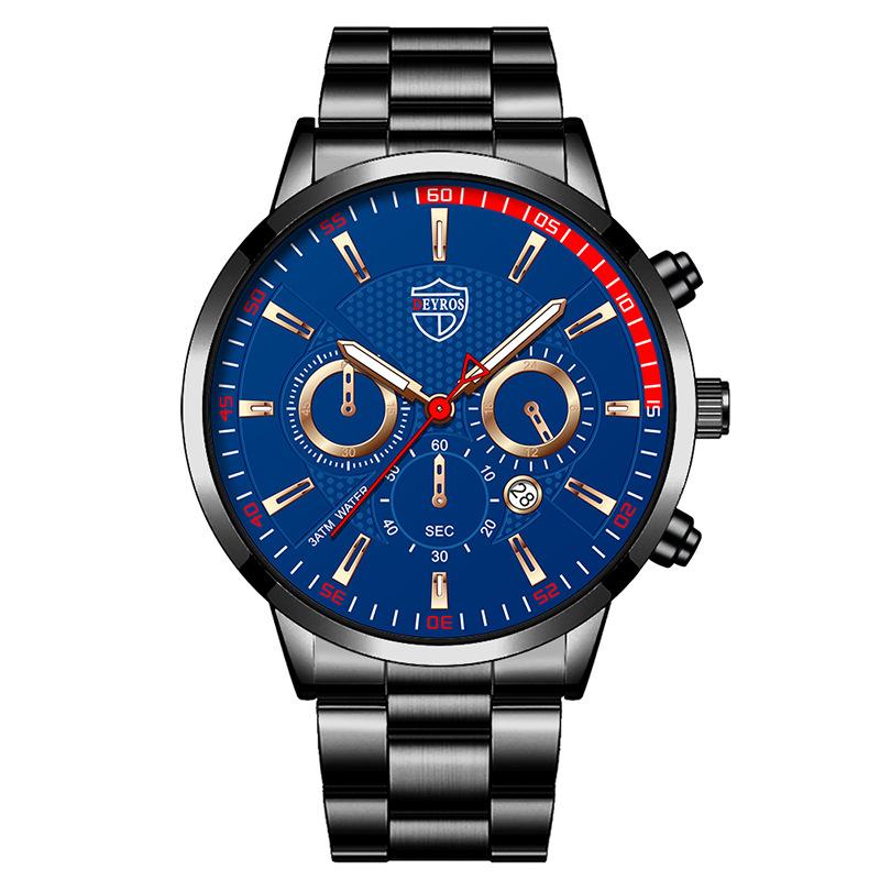 Stainless Steel Watch With Male Personality Luminous Calendar Automatic Quartz Watch